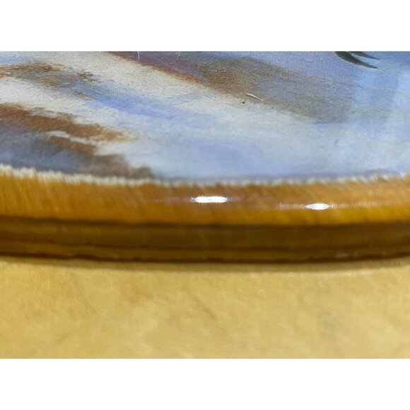 Vintage Patriotic American Flag and Bald Eagle Print Decoupage Wood Hanging Art - Picture 12 of 12